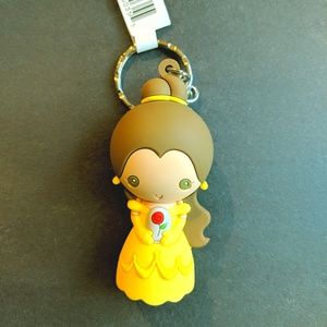 Belle with Rose Beauty and the Beast keychain